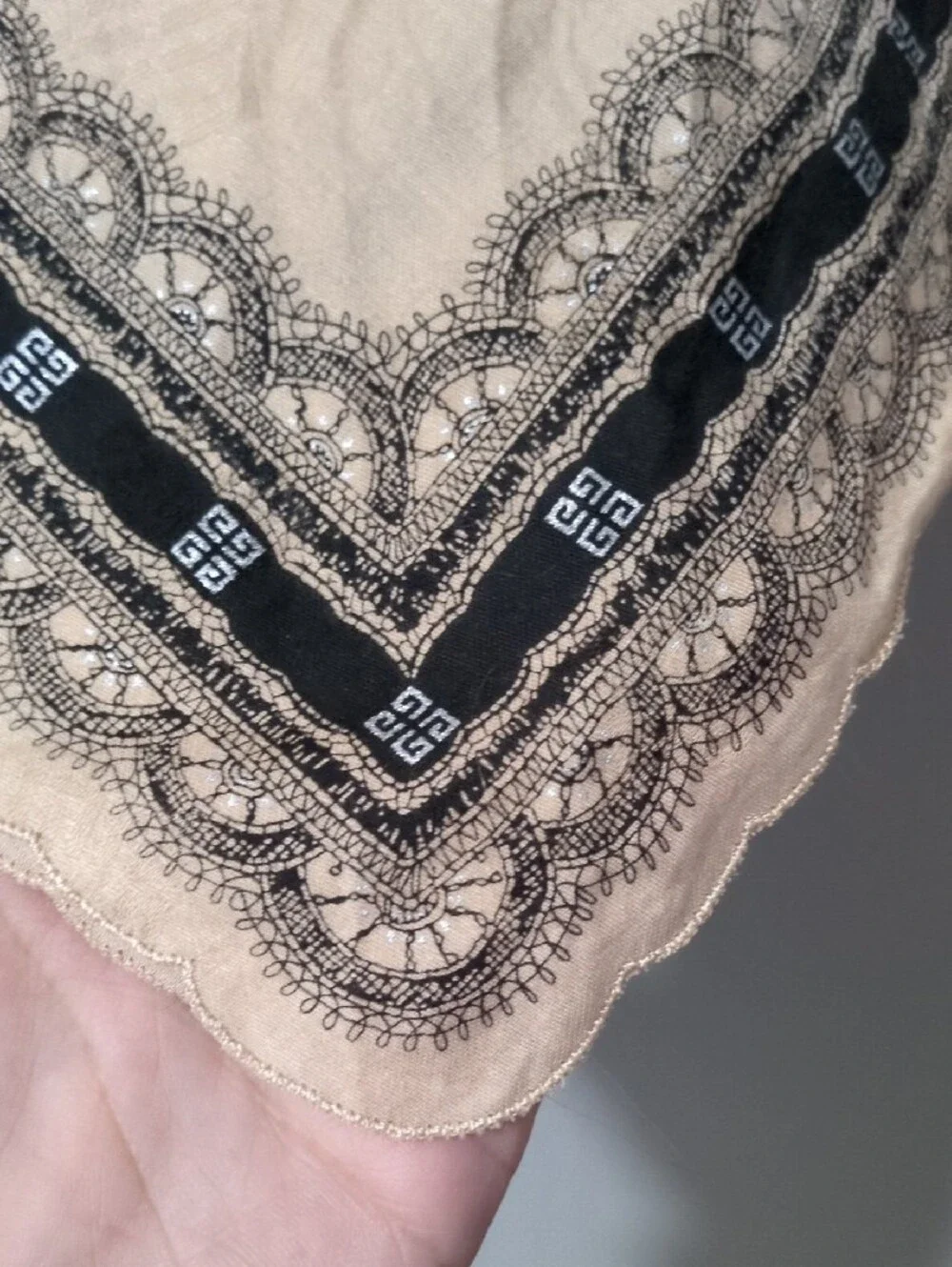 Givenchy Beige  Silk Scarf 22